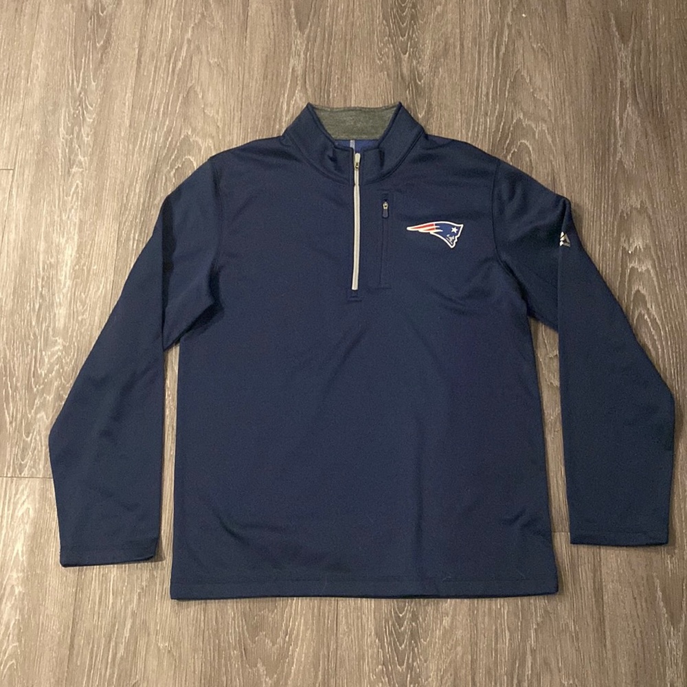 Patriots quarter zip Mens Medium